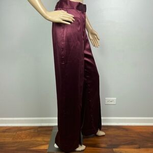 NWT House Of Harlow Satin Burgundy Pants